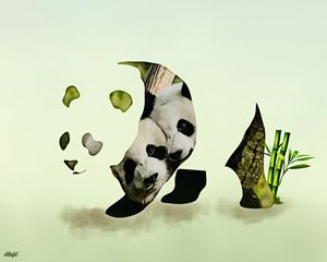 Red Panda in Forest - Intricate Art - Futuristic Fine Art - Digital Art,  Animals, Birds, & Fish, Bears, Panda - ArtPal