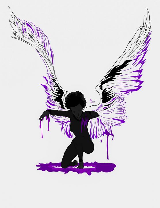 Afro angel collectable Nox da Artist Digital Art Religion