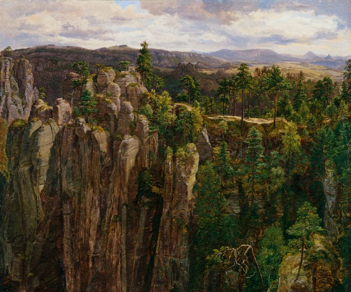 In the Elbe Sandstone Mountains - Classical Artworks Bay