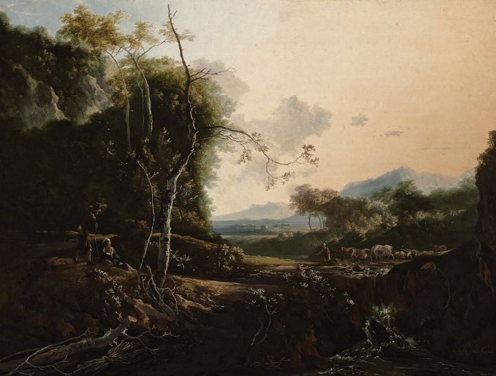 Italianate landscape - Classical Artworks Bay - Paintings & Prints, People  & Figures, Other People & Figures, Male - ArtPal