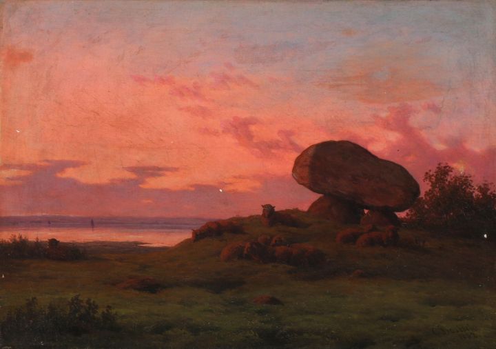 Sunset at a Dolmen - Classical Artworks Bay - Paintings & Prints