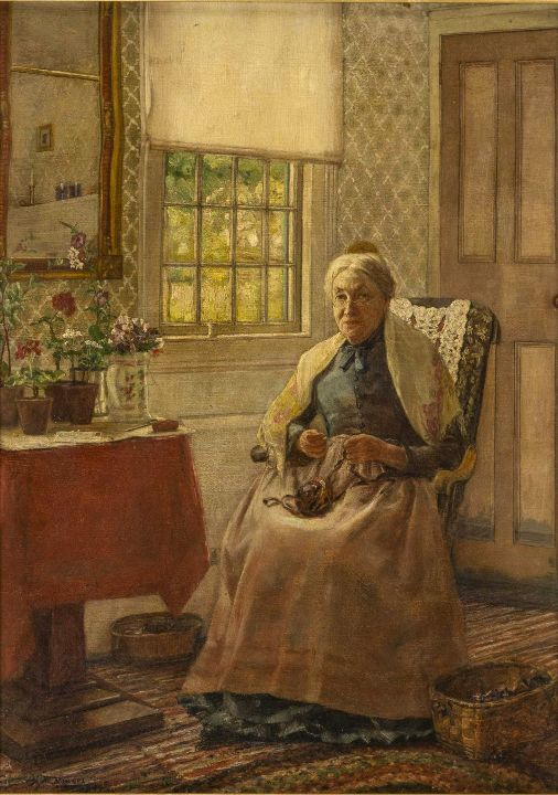 Portrait of an Old Woman Knitting - Classical Artworks Bay - Paintings &  Prints, People & Figures, Other People & Figures, Male - ArtPal
