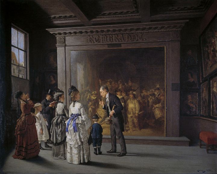 The visitors in front of Rembrandt's - Classical Artworks Bay