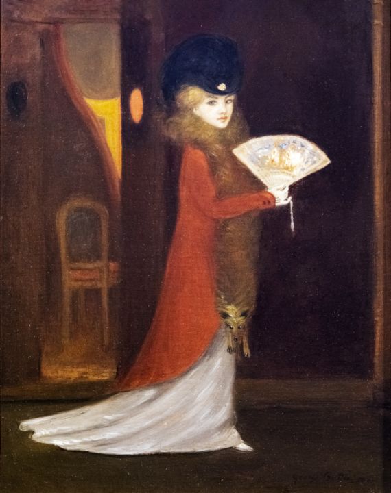 Woman with fox and fan - Classical Artworks Bay - Paintings