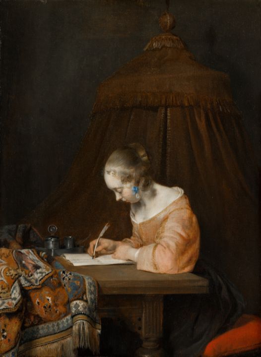 Woman writing a letter - Classical Artworks Bay - Paintings & Prints,  People & Figures, Other People & Figures, Male - ArtPal