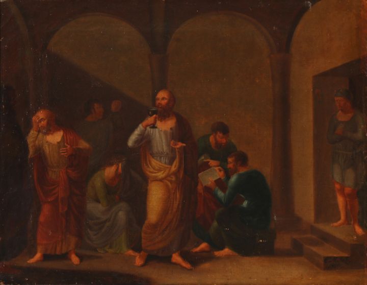 Socrates emptying the poisoned chali - Classical Artworks Bay ...