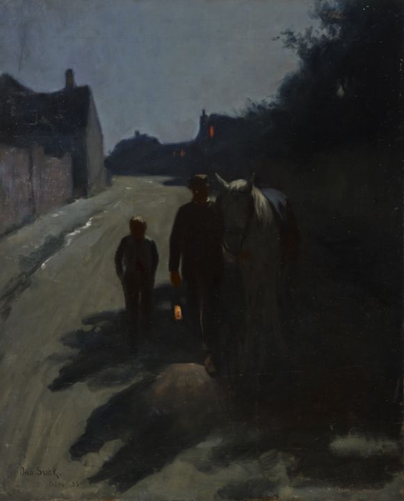 Moonlight On the Road at Night - Classical Artworks Bay