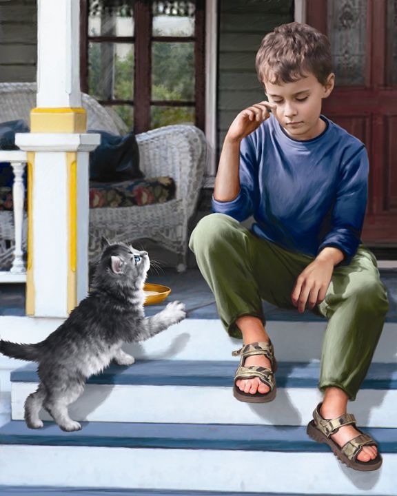 Kitten Comforts Boy - Aviva Gittle Gifts
