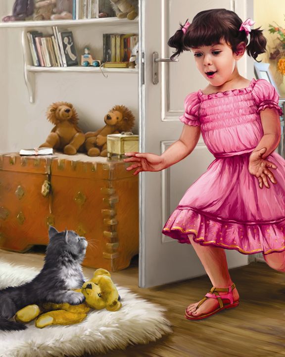 Little Girl is Reunited With Kitten - Aviva Gittle Gifts