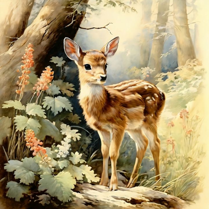 Popular Fawn -Original painting