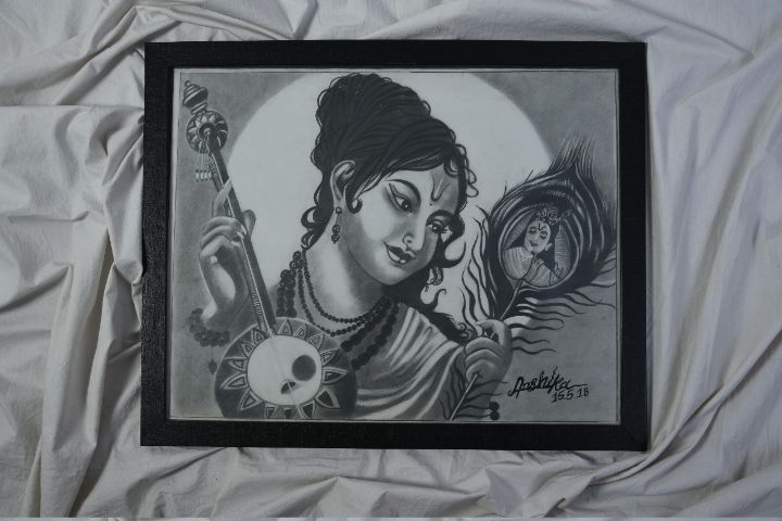 Buy Original Mirabai Art Goddess Painting Hand Drawn Original Online in  India  Etsy
