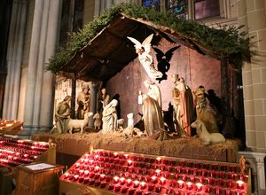 Nativity Scene in Cathedral