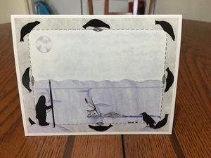 Unique inupiaq greeting card - Misak inupiaq art