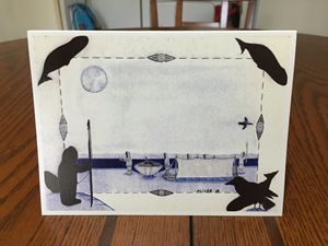 Unique inupiaq greeting card - Misak inupiaq art