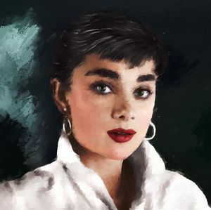 Audrey Hepburn painting