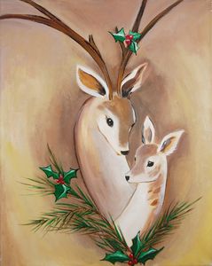 Mother & Child Holiday Deer