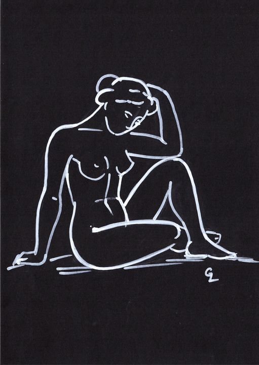 Pencil Drawings - Nude Couples - Romantic - A4 size - Black and White