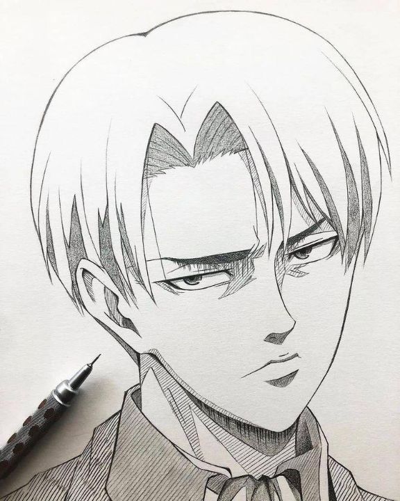Levi pencil drawing  Attack On Titan Amino