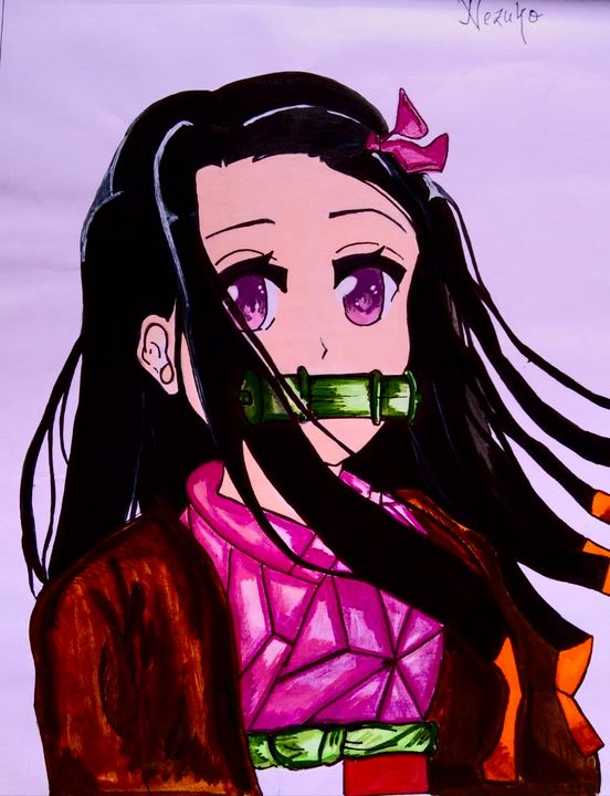 Anime Nezuko Chan Demon Slayer Ignaa Drawings Illustration Childrens Art Other Childrens Art Artpal