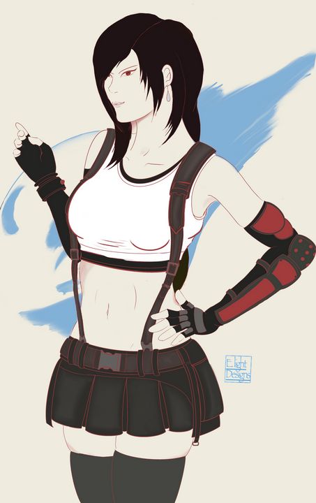 tifa lockhart ff7 e light designs digital art entertainment other entertainment artpal tifa lockhart ff7 e light designs