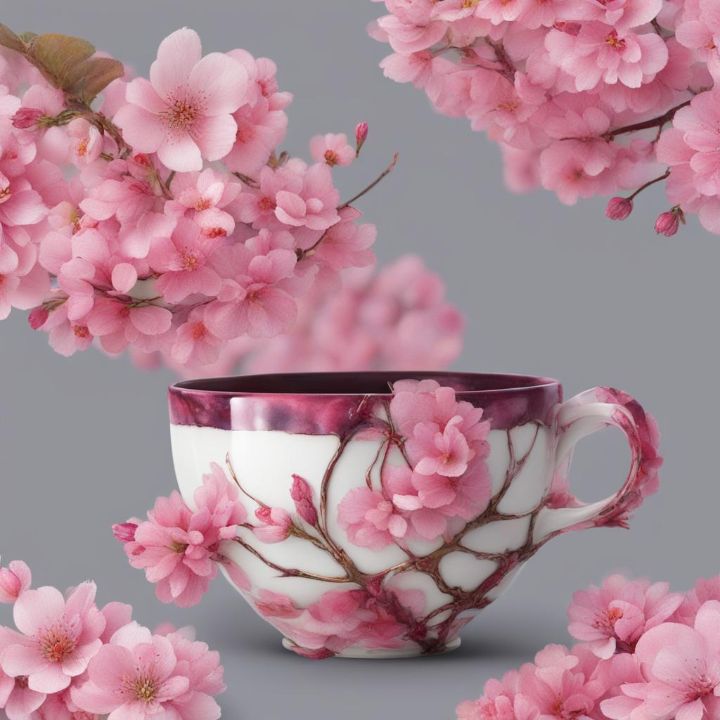 Cherry Blossom (sakura) tea cup - Hellva Slick Creations