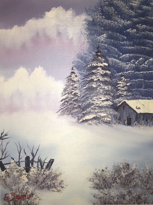 Before the Snowfall (Bob Ross) — Happy Little Paintings