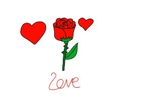 "Love" Rose - Samantha's art designs