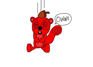 Oww Squirrel - Samantha's art designs