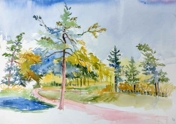 PATH at PINE BEACH. - SUNDBERG - REGELMAN - Paintings & Prints