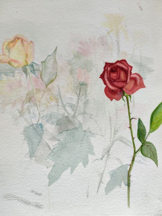 RED rose and YELLOW Rose Echo. - SUNDBERG - REGELMAN - Paintings ...