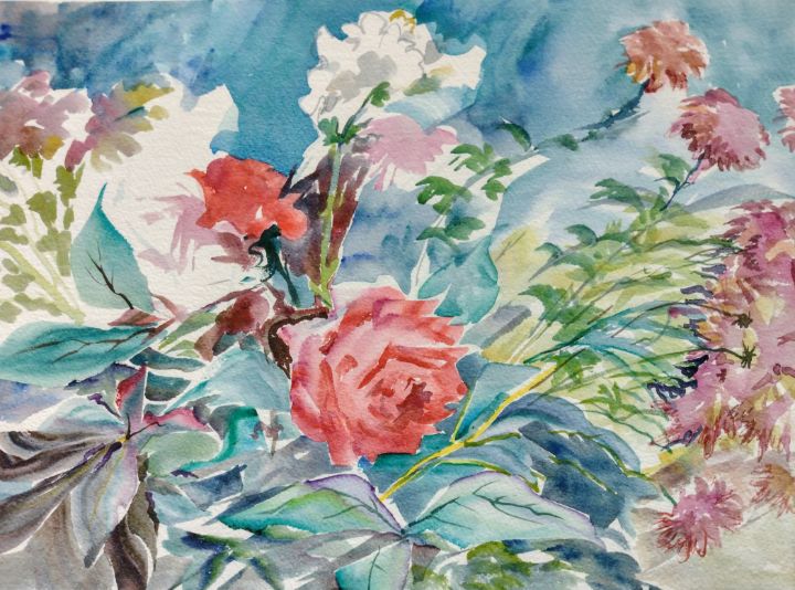 FLURRY of FLOWERS with ROSES. - SUNDBERG - REGELMAN