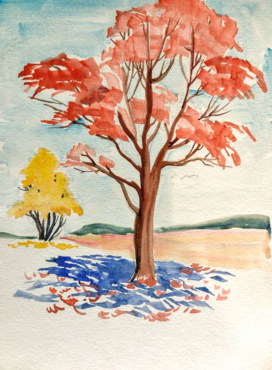 RED FALL TREE. - SUNDBERG - REGELMAN