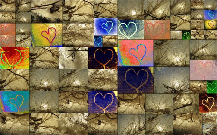 Heart Collage 1 - Tussila Spring Fine art