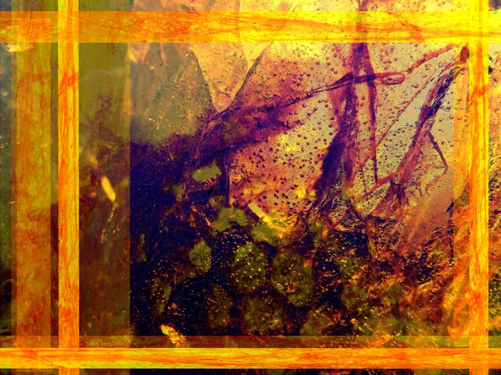 Abstract golden collage 2 - Tussila Spring Fine art