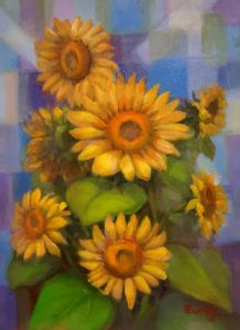 joy with sunflower