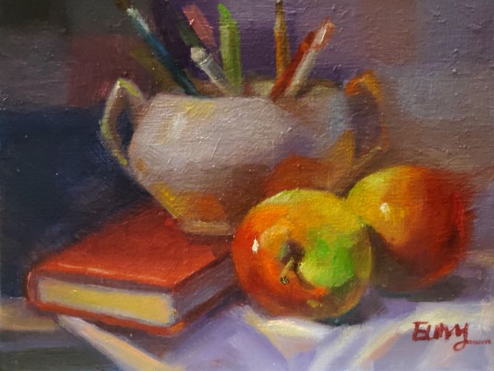 book with apples - kaagallery