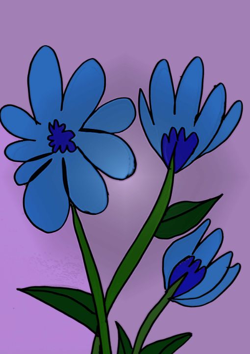 Blue flowers - Jelena Damnjanovic
