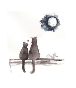 Cats under the Moon