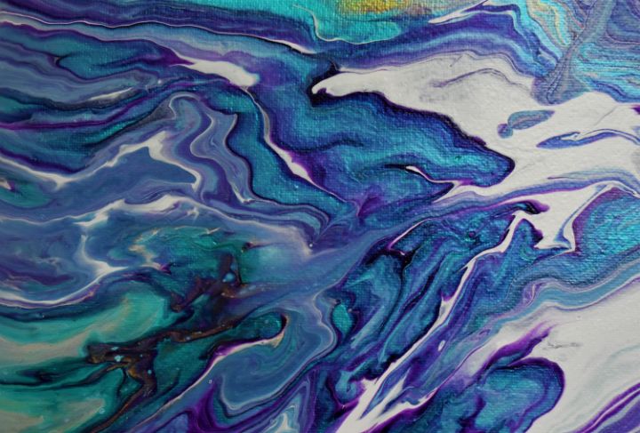 Waves and Swirls - abstract acrylic - PuzbieArts