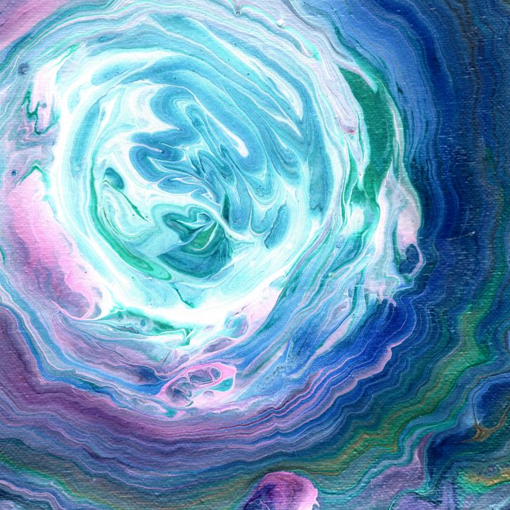 Blue, green and lilac swirl - PuzbieArts
