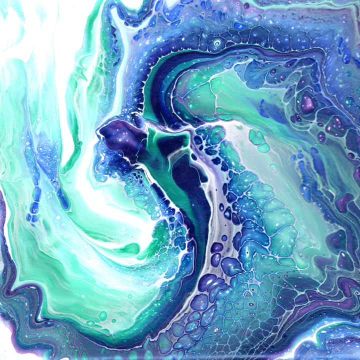 Acrylic Pour Wave - with cells - PuzbieArts