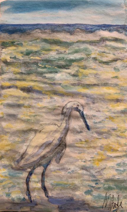 Egret at Torrey Pines - Michelle Boyle Art - Paintings & Prints ...