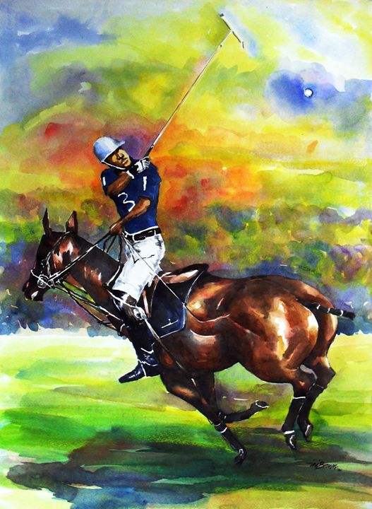 Polo - INI BROWN - Paintings & Hobbies, Polo - ArtPal
