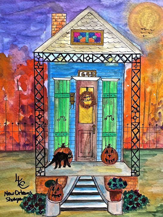 New Orleans 2024 Shotgun House Teal Pumkin