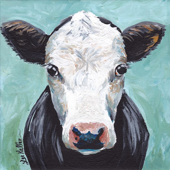 cow print letter L Art Print for Sale by keeganemma