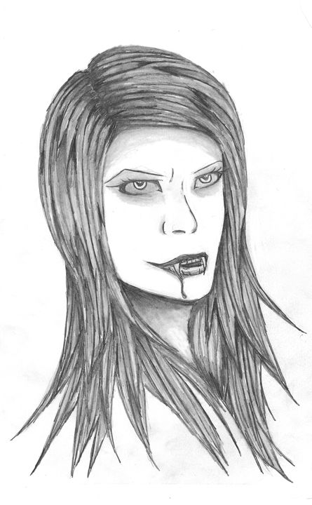 Tattoo (vampire girl) - Sarah Alfalla - Drawings & Illustration, Fantasy &  Mythology, Fantasy Men & Women, Females - ArtPal