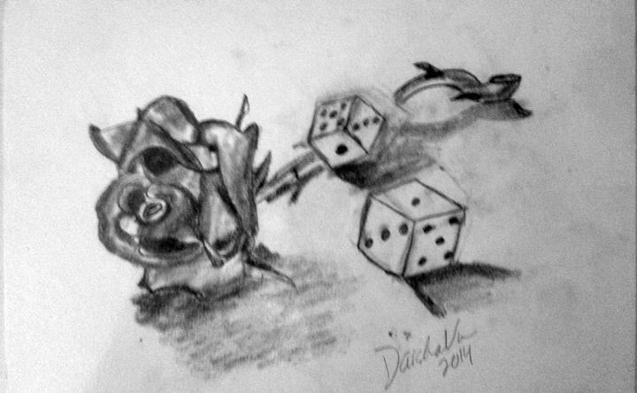 melting dice in perspective black colored pencil  Hipster drawings Pop art  drawing Art lessons