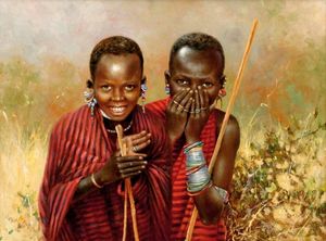 masai boys drawing - samuel mpatio partangu