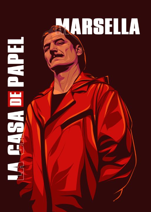 Marsella Money heist rbnz Digital Art, Entertainment, Movies, Action & Adventure ArtPal