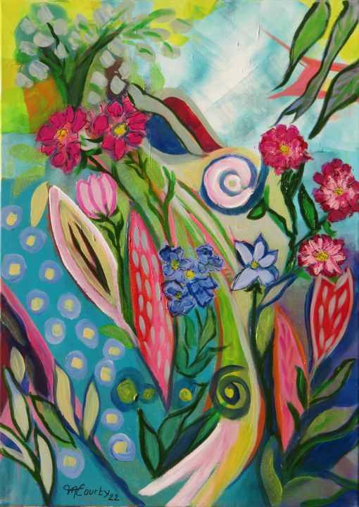 jardin extraordinaire - Myriam  Courty paintings